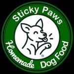 Sticky Paws Dog Food logo